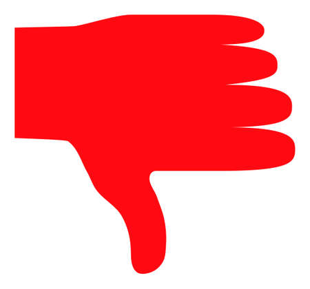 Thumb down vector illustration. A flat illustration design used for thumb down icon, on a white background.のイラスト素材