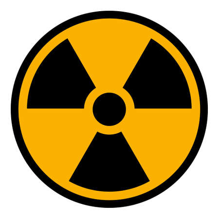 Radioactive raster icon. A flat illustration design used for radioactive icon, on a white background.の写真素材