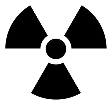 Radioactivity raster illustration. A flat illustration design used for radioactivity icon, on a white background.の写真素材