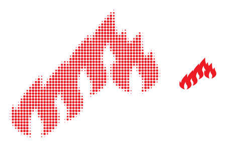 Firewall halftone dotted vector. Firewall vector icon mosaic is made from halftone pattern which contains circle pixels.のイラスト素材