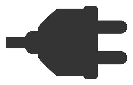 Electric plugin vector illustration. A flat illustration design used for electric plugin icon, on a white background.のイラスト素材