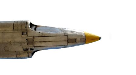 Radar dome  (nose) of a vintage fighter jetの写真素材