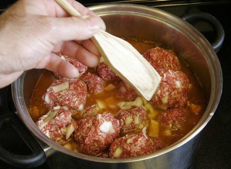Making a dishの写真素材