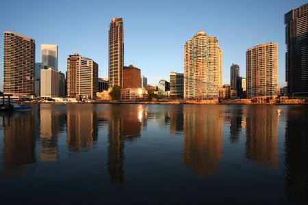 City by the river   Brisbane Austarliaの写真素材