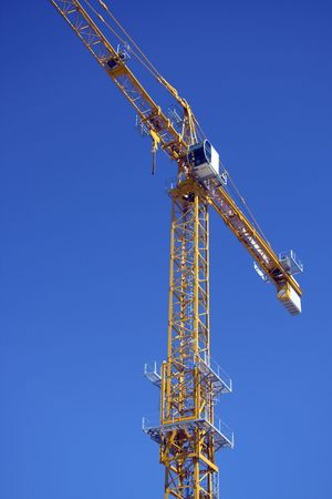 Yellow craneの写真素材