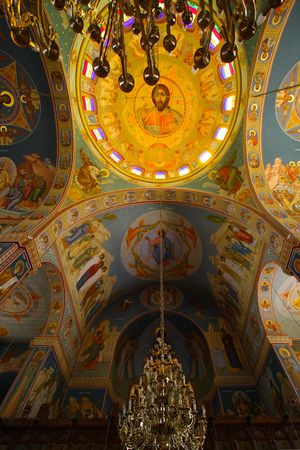 Interior of Greek orthodox Church 