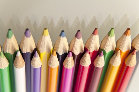 Colored pencils, isolated on the white background. の写真素材