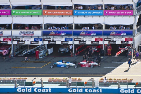 GoldCoast 600 V8 Supercar   21-23 October 2011 Car race    at the pitのeditorial素材