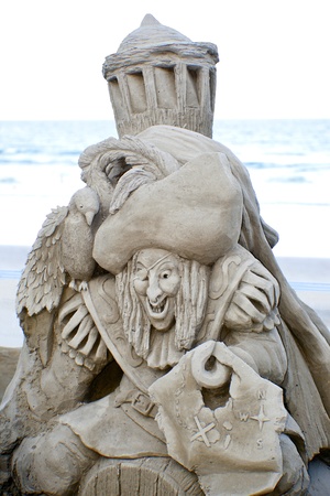 SURFERS PARADISE QLD - FEBRUARY, 11: Ms. Mag Murray participates in Pirates in Paradise Aust Sculptor Championship on February 11, 2012 in Surfers Paradise QLD のeditorial素材