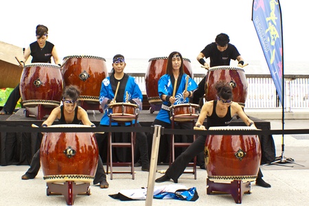 GOLD COAST - AUSTRALIA - 18 MARCH: Unidentified group of musicians performing on Japan & Friends Day...