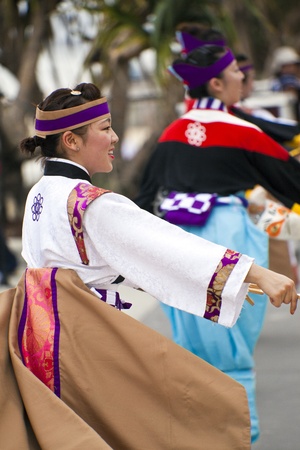 Group of women dancing during  Japan and Friends in Surfer Paradise Australia  Street festivalのeditorial素材