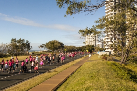 GOLD COAST MAY-13  Mothersday Run   The Gold Coast event involves a 4km and 8km walk along the beautiful beachfront and The Esplanade  If running and walking isn t your thing you can still join in the fun of the day by volunteering to help out    2013のeditorial素材