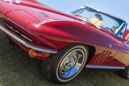 Gold Coast, QLD - SEPTEMBER 16  Chevy Corvettes and others on display at the Gold Coast  Corvettes on Display  classic car show at Gold Coast QLD , Australia September 16, 2013  のeditorial素材