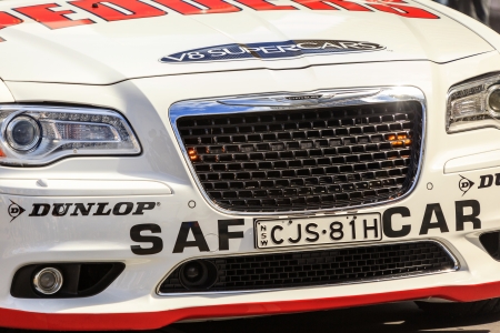 SURFERS PARADISE  OCTOBER - 25 Unidentified entertainers and spectators marching during the Gold Coast 600 V-8 Supercar race over the race course  October- 25- 2013 Gold Coast Australia  のeditorial素材