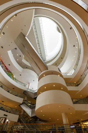 BANGKOK - APRIL 21   People visiting the art museum  on April 21, 2014, it is center of many domestic and international art exebition in Bangkok, Thailand which one of the biggest art centres in Asia   のeditorial素材