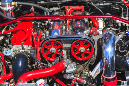 CALGARY CANADA  AUG 9 2015: Hot Import Nights car show  , the show is a regular event held each year...