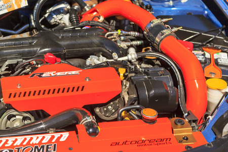 CALGARY CANADA  AUG 9 2015: Hot Import Nights car show  , the show is a regular event held each year...
