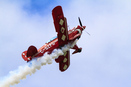 SPRINGBANK CANADA 20 JUL 2015: International Air Show and Open House for Canadian, USA and British current and historical military and civilian aircrafts. There were also numerous flights as well.のeditorial素材