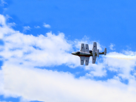 SPRINGBANK  CANADA - JUN 20, 2015: The Snowbirds Demonstration Team demonstrate the skill,...