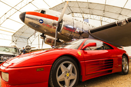 WINGS  WHEELS CALGARY CANADA 21 6 2015:Father's Day Weekend where some vintage Cars and Aircrafts on...