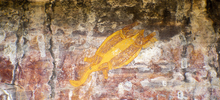 Aboriginal rock art at Ubirr, Kakadu National Park, Northern Territory, Australiaのeditorial素材