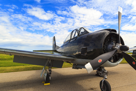 SPRINGBANK CANADA 20 JUL 2015: International Air Show and Open House for Canadian, USA and British current and historical military and civilian aircrafts. There were also numerous flights as well.のeditorial素材