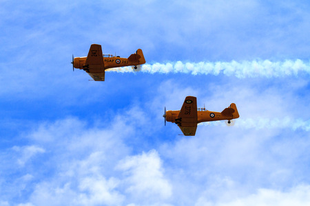 LETHBRIDGE CANADA 25 JUN 2015: International Air Show and Open House for Canadian, USA and British current and historical military and civilian aircrafts. There were also numerous flights as well.のeditorial素材