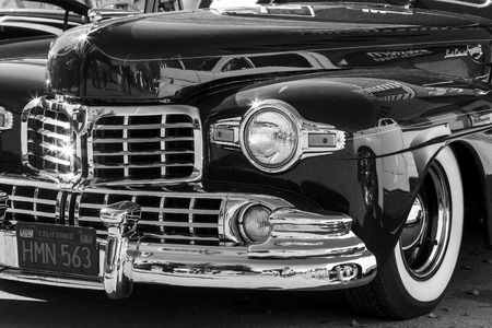 HIGH RIVER CANADA 9 27 2015 : Vintage Cars Show River Classic where participants lined up and show their restoration masterpieces. One of the biggest show in Canada with many USA participants.のeditorial素材