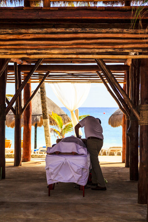 COSTA MAYA - MEXICO JAN 30 2016:Costa Maya cruise ship terminal & resorts is a perfect place for all visitors -young and old - since many attractions awaiting on this tropical paradise.のeditorial素材