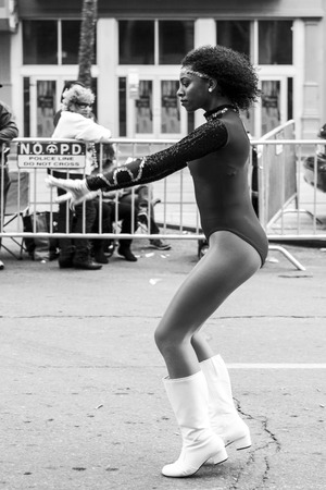 NEW ORLEANS USA FEB 1 2016: Mardi Gras parades through the streets of New Orleans.People celebrated crazily. Mardi Gras is the biggest celebration the city of New Orleans hosts every year.のeditorial素材