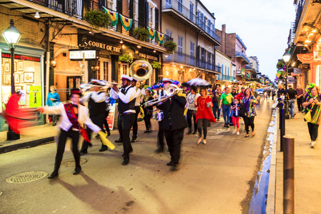 NEW ORLEANS, LOUISIANA USA - JAN 22 2016: Historic building in the French Quarter in New Orleans, USA. Tourism provides a large source of revenue after the 2005 devastation of Hurricane Katrina.のeditorial素材