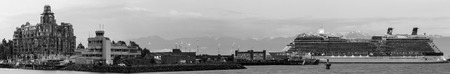 VICTORIA, BC, CANADA - MAY 21 2016. Cruise ship in Victoria. Each year hundreds of cruise ships...