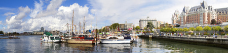 VICTORIA CANADA -SEPT 4 2016: Annual Victoria Classic Boat Festival attract many owners and visitors from Canada, USA. There are many crafts on display and sailing on the last day tops the event..のeditorial素材