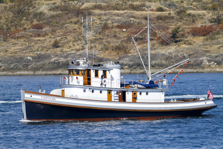 VICTORIA CANADA -SEPT 4 2016: Annual Victoria Classic Boat Festival attract many owners and visitors from Canada, USA. There are many crafts on display and sailing on the last day tops the event..のeditorial素材