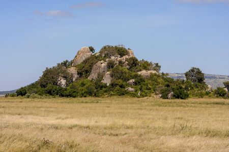 Landscape of a Rocky outcrop Tanzania Africaの写真素材