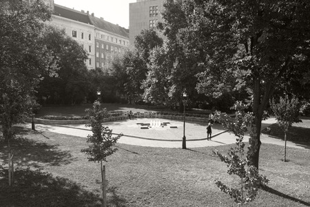 BUDAPEST HUNGARY SEPT 27 2016: The newly renovated inner city in Budapest is a big attraction for tourists all over the world. Budapest's beauty shown through many centuries of architecture.のeditorial素材