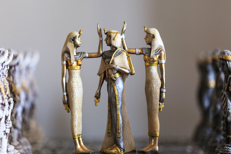 Souvenir sculpture of the Egyptian Queen of Pharaoh. These illustrative copies are for sale.の写真素材