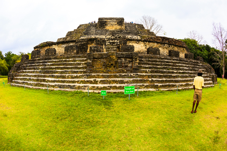 BELIZE - JAN 26 2016: Altun Ha Mayan Ruins in Belize was once the capital of the former British Hondurasのeditorial素材