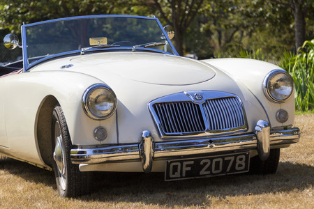 Victoria Canada Sept. 10, 2017: One of the largest collection of classic British cars on display at...