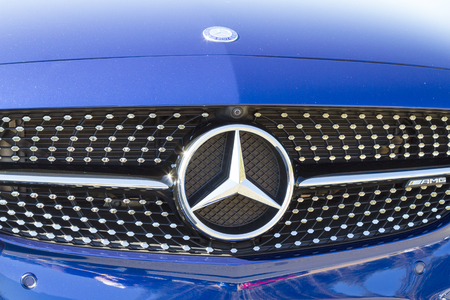 Victoria BC  Canada Aug 27 2017 :  Exotic import motorcars are on display at the Annual Vancouver Island Motor Gathering. These imports are all fully restored for the line up.のeditorial素材