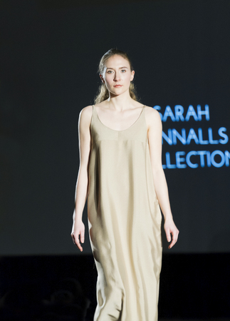 Victoria Canada - February 25 2017: Models are on the runway at the premier of the  Victoria Fashion Week ..on the Runway.. fashion show. Fantastic designs and great models are on the program.のeditorial素材