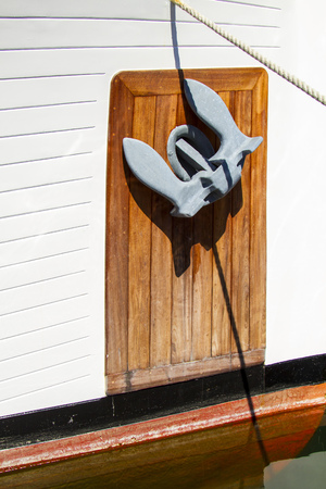 VICTORIA BC CANADA SEPT 3 2017: Vintage boat sails on the Victoria Classic Boat Festival. This vintage boat took part of the Annual Sail Day Event.のeditorial素材
