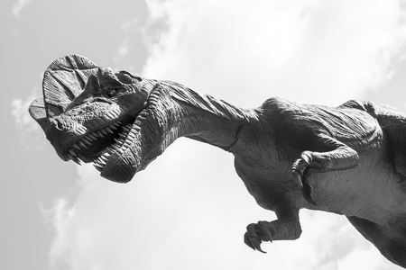 CALGARY, CANADA - 16, 2014: The Calgary ZOO exhibition of "Prehistoric Park" attract young and old to Imagine what it would be like back in Cretaceous Period (millions of years ago).のeditorial素材