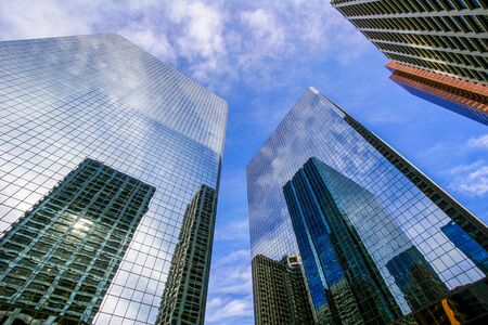 View of Calgary's downtown  with skyscrapers.