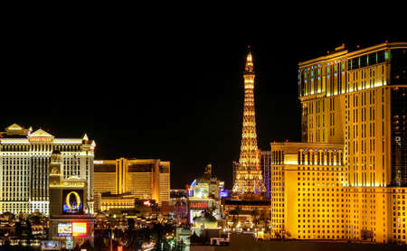 LAS VEGAS, NV - JUL 17, 2005: Vintage view of the Las Vegas Strip New York-New York. There are many...