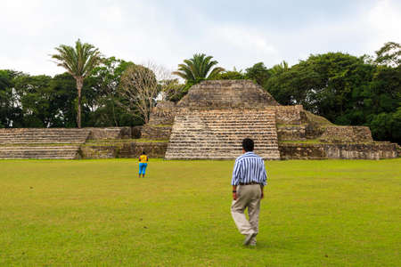 BELIZE - JAN 26 2016: Altun Ha Mayan Ruins in Belize was once the capital of the former British Hondurasのeditorial素材
