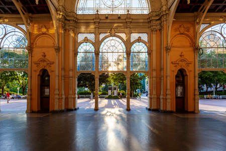 MARIANSKE LAZNE, CZECH REPUBLIC - OCTOBER 28, 2019: Interior of Neo-Baroque Spa Colonnade in Marianske Lazne, Czech Republic.のeditorial素材