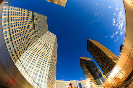 LAS VEGAS, NEVADA USA - JUL 8, 2015: Aria Hotels at City Center, urban complex on 76 acres (31 ha) located on the Las Vegas Strip with different hotels, casinos and residence.のeditorial素材