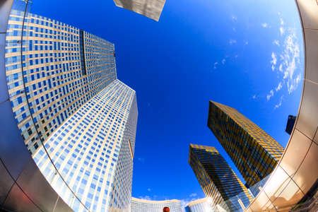 LAS VEGAS, NEVADA USA - JUL 8, 2015: Aria Hotels at City Center, urban complex on 76 acres (31 ha) located on the Las Vegas Strip with different hotels, casinos and residence.のeditorial素材