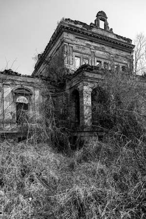 The Ruins of Kremsier Country / Hunting chateau from the XVIII century in early spring setting. Location : Hungary, Barcsのeditorial素材